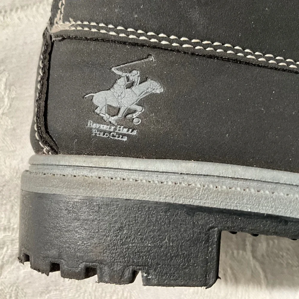 Beverly Hills Polo Club Toddler Boots Black Lace‎ Up Hook and Loop Kids